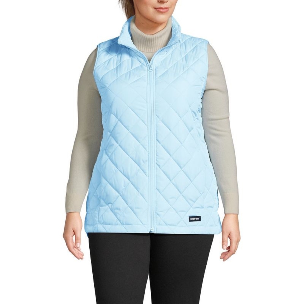 Lands' End Light Blue Quilted Vest